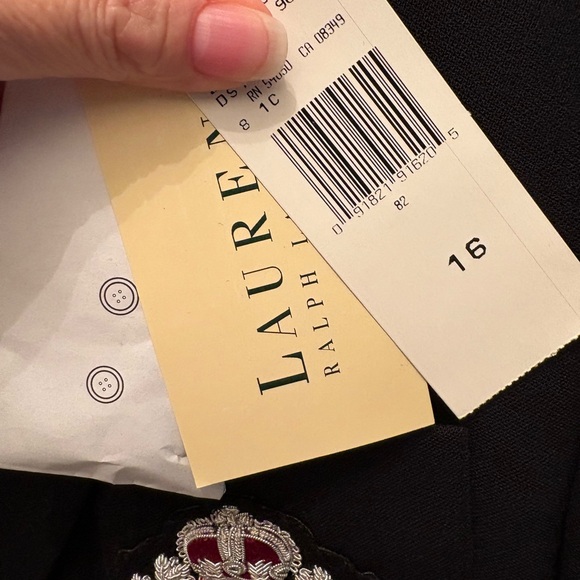 Ralph Lauren Double Breasted Blazer with Crest NWT Size 16 Retail $698 - Picture 4 of 8